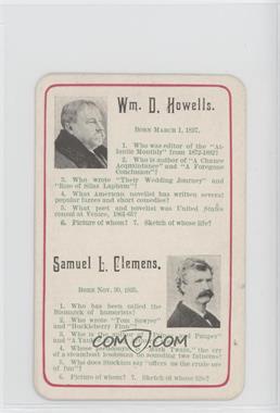 1897 W.M. Ford Progressive Chautauqua - [Base] #_WHMT - William Howells, Mark Twain (Card has Twain as Samuel L. Clemens)