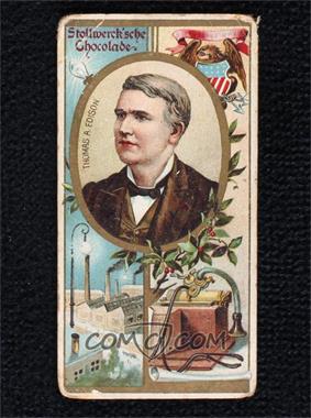 1898 Stollwerck Chocolates Inventors - Food Issue [Base] #5-6 - Thomas Edison [Poor to Fair]