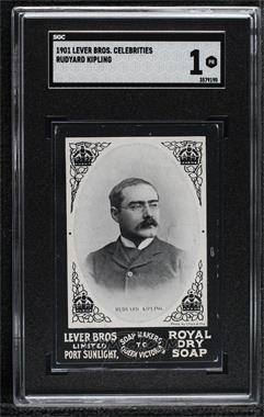 1900-05 Lever Brothers Celebrities Portraits - [Base] - Black Border #_RUKI - Rudyard Kipling [SGC 1 PR]