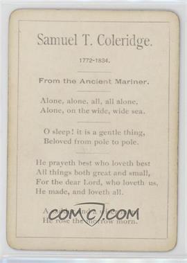 1900s-1930s Anonymous Poetry Game Cards - [Base] - Blue/Light Blue Playing Card Back #_SACO - Samuel T. Coleridge