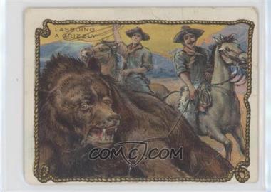 1909-12 Hassan Cowboy Series - Tobacco T53 #LAGR - Lassoing A Grizzly [Poor to Fair]