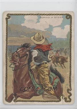 1909-12 Hassan Cowboy Series - Tobacco T53 #ROST - Roping A Steer (Back to Camera) [Poor to Fair]