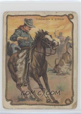 1909-12 Hassan Cowboy Series - Tobacco T53 #THST - Throwing A Steer [Poor to Fair]