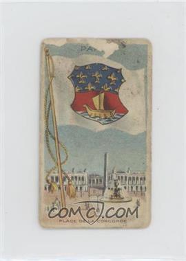 1910-11 ATC Flags of all Nations - Tobacco T59 - Recruit Blue Factory 240 1st Dist PA Back #_PARI - Paris [Poor to Fair]
