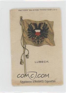 1910 ATC Flags of the World Silks - Tobacco S33 - Egyptienne Straights Factory 2153 Third Dist NY #_LUB - Lubeck