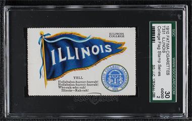 1910s Fatima College Flag Stamps - Tobacco T331 - Factory 42 #ILCO - Illinois College [SGC 30 GOOD 2]