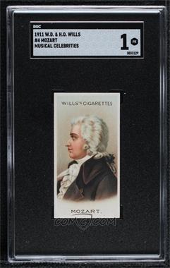 1911 Wills Musical Celebrities - Tobacco [Base] #4 - Wolfgang Mozart [SGC 1 PR]