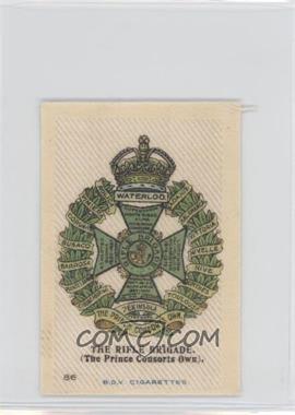 1915 B.D.V. Regimental Emblems Silks - Tobacco [Base] #86 - The Rifle Brigade. (The Prince Consorts Own). [Good to VG‑EX]