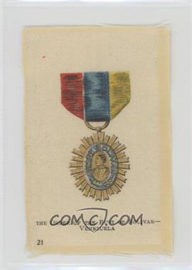 1915 ITC Military Medals Silks - Tobacco [Base] #21 - The Order of the Bust of Bolivar