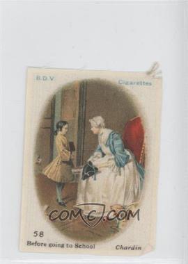 1922 B.D.V. Old Masters Silks - Tobacco [Base] #58 - Before Going to School (Chardin) [Good to VG‑EX]