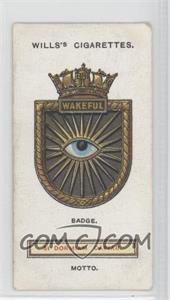 1925 Wills Ships' Badges - Tobacco [Base] #33 - Wakeful [Poor to Fair]