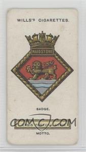 1925 Wills Ships' Badges - Tobacco [Base] #47 - Maidstone [COMC RCR Poor]
