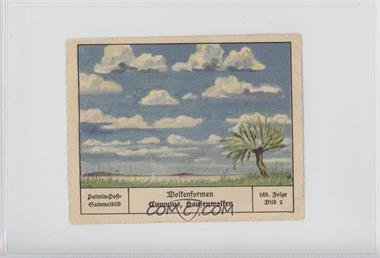 1927 Palmin Post Sammelbild - 163. Folge: Wolkenformen #2 - Cumulus, Haufenwolken
