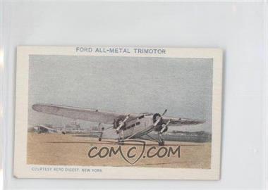 1930 Necco Airplanes - Food Issue E195 #10 - Ford All-Metal Trimotor