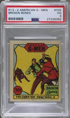 1930s American G-Men Crime Does Not Pay - R13-2 #705 - Broken Bones [PSA 3 VG]