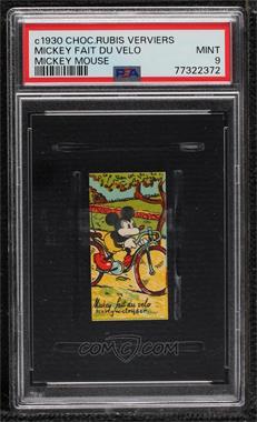 1930s Chocolaterie Rubis Verviers Mickey Terrassier - [Base] #_MIMO.11 - Mickey Mouse (Mickey Fait du Velo) [PSA 9 MINT]