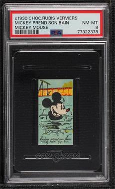1930s Chocolaterie Rubis Verviers Mickey Terrassier - [Base] #_MIMO.18 - Mickey Mouse (Mickey Prend son Bain) [PSA 8 NM‑MT]