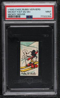 1930s Chocolaterie Rubis Verviers Mickey Terrassier - [Base] #_MIMO.3 - Mickey Mouse (Mickey Fait du Ski) [PSA 9 MINT]