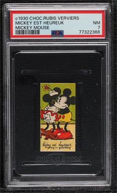 1930s Chocolaterie Rubis Verviers Mickey Terrassier - [Base] #_MIMO.8 - Mickey Mouse (Mickey est Heureuk) [PSA 7 NM]