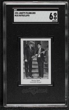 1930s Josetti-Filmbilder - Tobacco Series 1 #151 - Babe Ruth, Harold Lloyd [SGC 6 EX/NM]