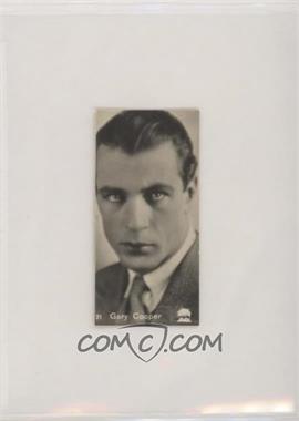 1930s Marabou Filmserie - [Base] - Text Back #21 - Gary Cooper [Good to VG‑EX]