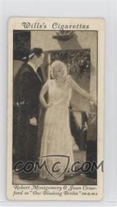 1931 Wills Cinema Stars Series 3 - Tobacco [Base] #27 - Robert Montgomery and Joan Crawford in "Our Blushing Brides" [Poor to Fair]