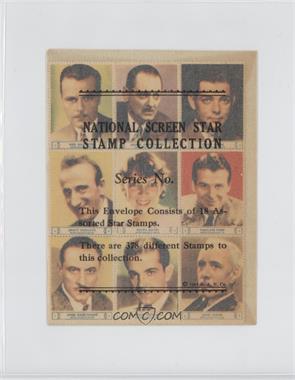 1932 National Screen Star Stamp Collection - Complete Sheets #MGM3 - Neil Hamilton, Lionel Barrymore, Clark Gable, Jimmy Durante, Helen Hayes, Wallace Ford, John Barrymore, Ramon Novarro, Lewis Stone, Robert Young, John Gilbert, Jean Hersholt, Polly Moran, William Cakewell, Norma Shearer, Buster Keaton, Jackie Cooper