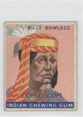 1933 Goudey Indian Gum - R73 - Series of 48 #44 - Billy Bowlegs [Good to VG‑EX]