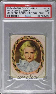 1934 Garbaty Kurmark Moderne Schonheitsgalerie Series 2 - Tobacco [Base] #278 - Madeleine Ozeray [PSA 7 NM]