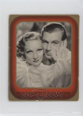 1936 Cigaretten Bilderdienst Bunte Filmbilder Series 1 - Tobacco [Base] - Caid With Cigaretten Bilderdienst Back #21 - Marlene Dietrich, Gary Cooper