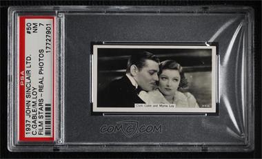 1937 Sinclair Film Stars - Tobacco [Base] #50 - Clark Gable, Myrna Loy [PSA 7 NM]
