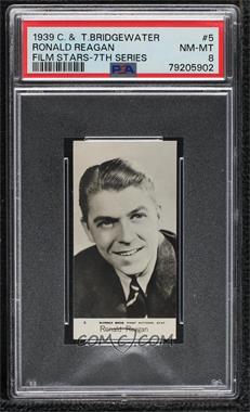 1939 Bridgewater Film Stars 7th Series - [Base] #5 - Ronald Reagan [PSA 8 NM‑MT]