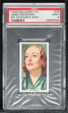 1939 Gallaher My Favourite Part - Tobacco [Base] #18 - Joan Crawford [PSA 9 MINT]