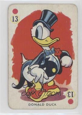 1939 Pepys Disney Mickey's Fun Fair Card Game - [Base] - Red Donald Back #13R - Donald Duck [Good to VG‑EX]