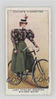 Lady Cyclist Wearing Divided Skirt