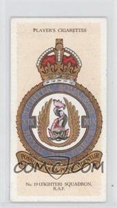 1939 Player's R.A.F. Badges - Tobacco [Base] - Motto Back #13 - No. 19 (Fighter) Squadron