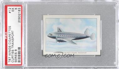 1940-42 Wings Cigarettes Series B - T87 #12 - Curtiss Substratosphere Transport [PSA 5 EX]