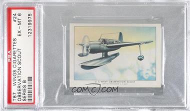 1940-42 Wings Cigarettes Series B - T87 #24 - U.S. Navy Observation Scout [PSA 6 EX‑MT]