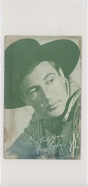 1940-60 Exhibit Western Stars - [Base] - Green #_GACO - Gary Cooper [Poor to Fair]