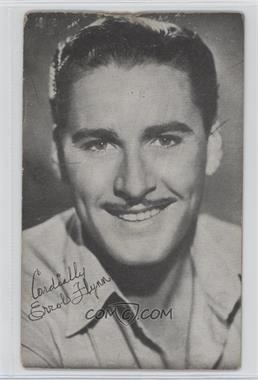 1940-60s Exhibit Movie Stars - Made In U.S.A. #_ERFL.1 - Errol Flynn (Smiling, whie shirt) [COMC RCR Poor]