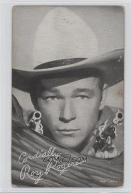 1940-60s Exhibit Movie Stars - Made In U.S.A. #_RORO.9 - Roy Rogers (Cordially; Close-Up with Gun) [Poor to Fair]