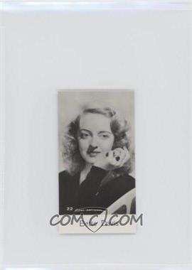 1940 Bridgewater Film Stars 8th Series - [Base] #22 - Bette Davis