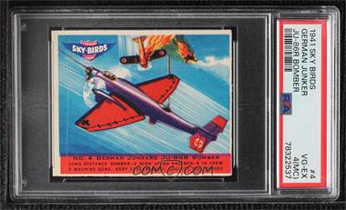 1941 Goudey Sky-Birds Chewing Gum - R137 #4 - German Junkers JU-86R Bomber [PSA 4 VG‑EX (MC)]