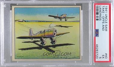1941 Gum, Inc. Uncle Sam - R157 #40 - Airman - Take-Offs and Landings [PSA 5 EX]