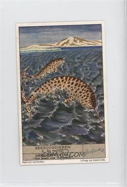 1941 Liebig Marine Mammals Series 1 - S1430 - Dutch #5 - De Narwal (The Narwhal) [Good to VG‑EX]