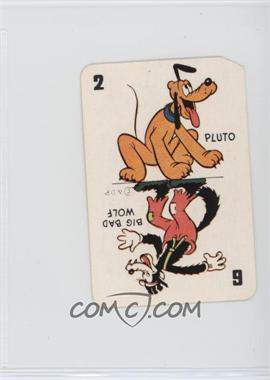 1946 Russell Games Disney Card Game - [Base] - Blue Back #2/6PW - Pluto, Big Bad Wolf [Poor to Fair]