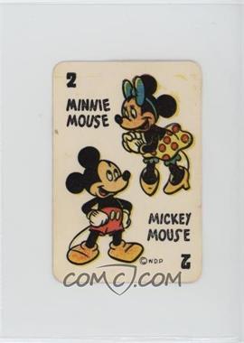 1946 Russell Games Disney Card Game - [Base] - Donald Duck Red Back #2-2 - Minnie Mouse, Mickey Mouse [Good to VG‑EX]