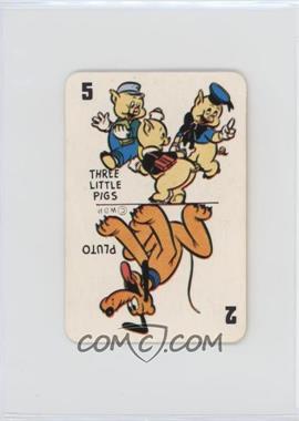 1946 Russell Games Disney Card Game - [Base] - Green Back #5/23P - The Three Little Pigs, Pluto
