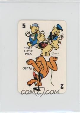 1946 Russell Games Disney Card Game - [Base] - Green Back #5/23P - The Three Little Pigs, Pluto