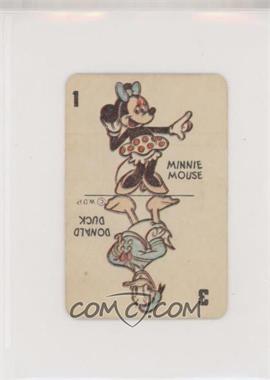 1946 Russell Games Disney Card Game - [Base] - Mickey Mouse Back #1-3.1 - Minnie Mouse, Donald Duck